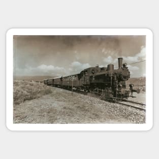 Steam Locomotive Railway Vintage Sticker